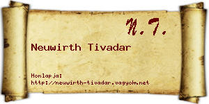 Neuwirth Tivadar névjegykártya