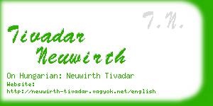 tivadar neuwirth business card